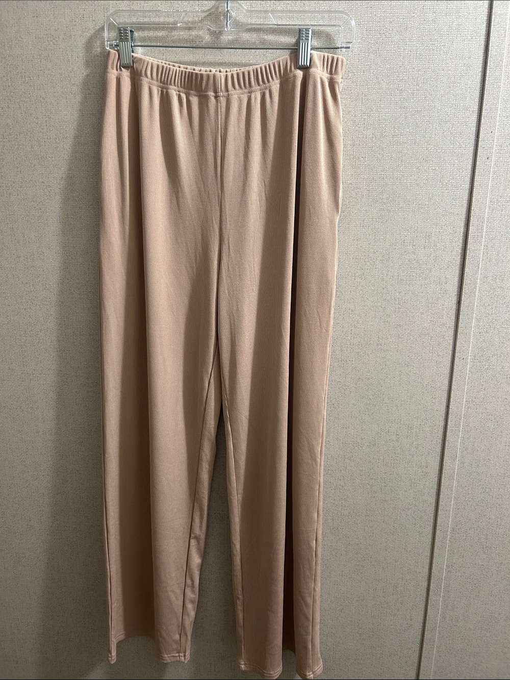 Relaxed Wide-Leg Pull-On Pants in Blush